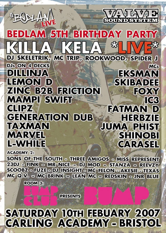 Bedlam Live Flyer